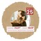 Beige Suede Mat Board for 17x17 Frames - Circle Opening for 13x13 Photos